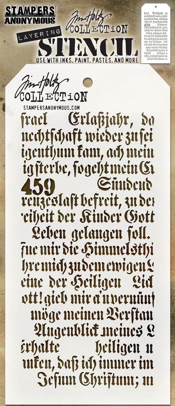 Tim Holtz - Stencil - Script