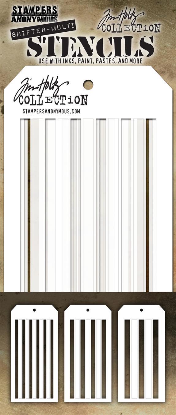 Tim Holtz - Stencil - Shifter Multi Stripes