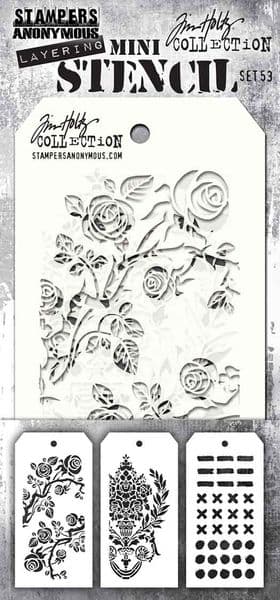 Tim Holtz - Mini Stencil  Set #53