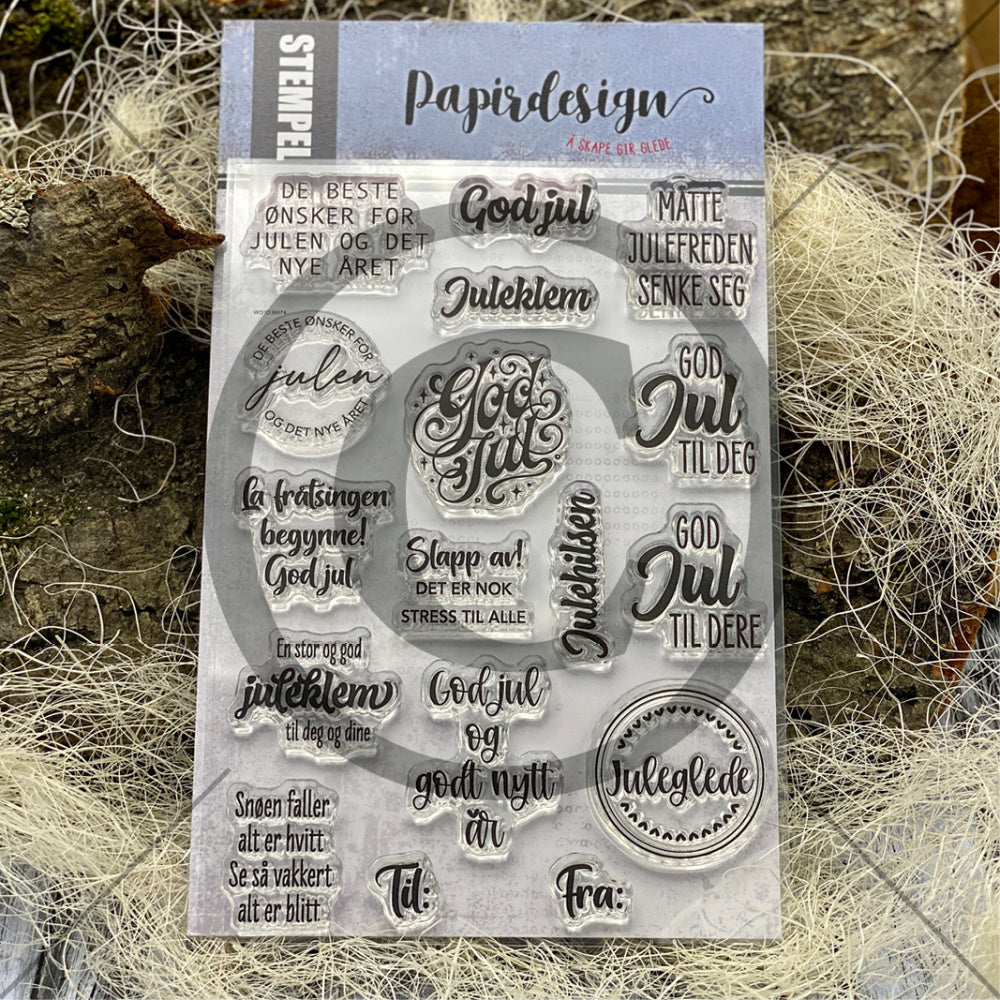 Papirdesign - Clear stamps - Snøen faller