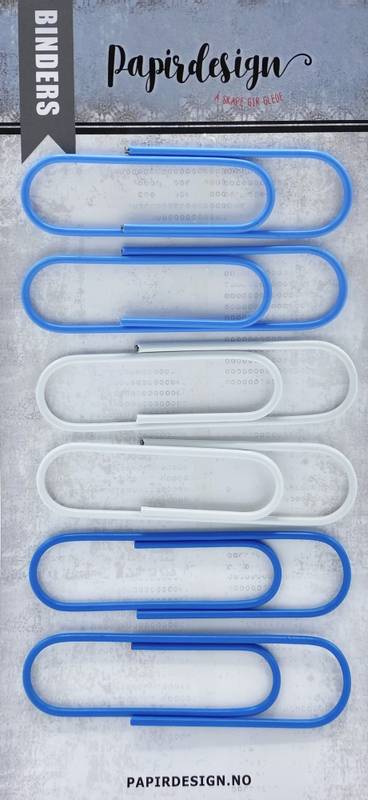 Papirdesign  - Store Binders 1 - Blå & hvit