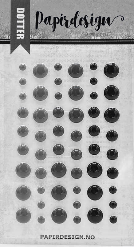 Papirdesign -  Dotter 5 - Sort / Grå