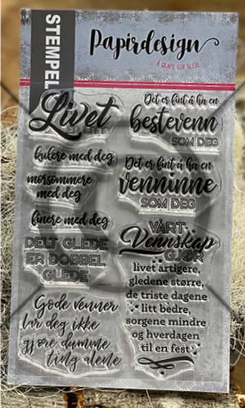 Papirdesign - Clearstamps - Vårt vennskap