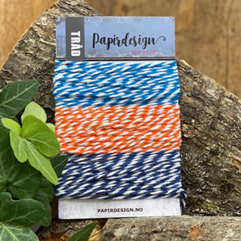 Papirdesign - Hyssing 11  - blå, orange, marine