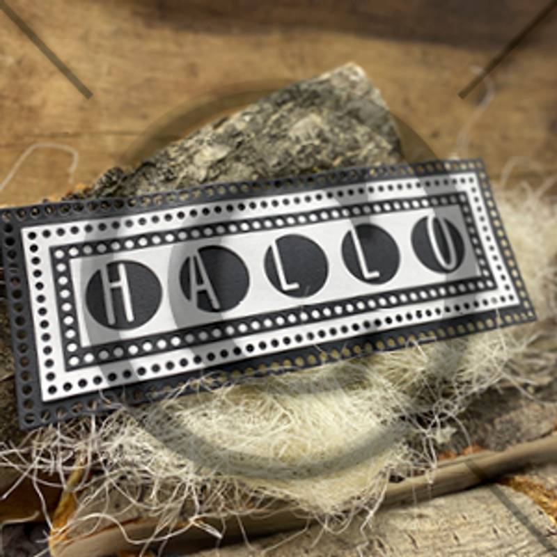 Papirdesign - Dies - Slimcard hallo