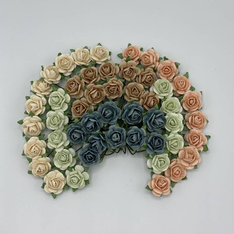 Papirdesign - Roser - Lys miks - 1,2cm