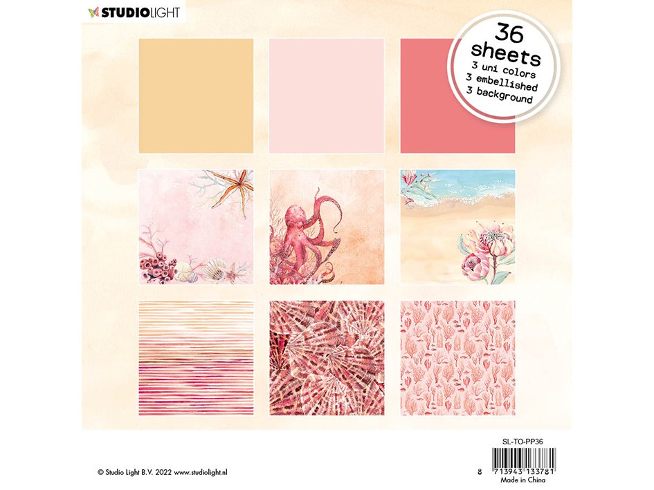 Studiolight - Take me to the Ocean - Warm Colors - Paper Pad 6 x 6 "