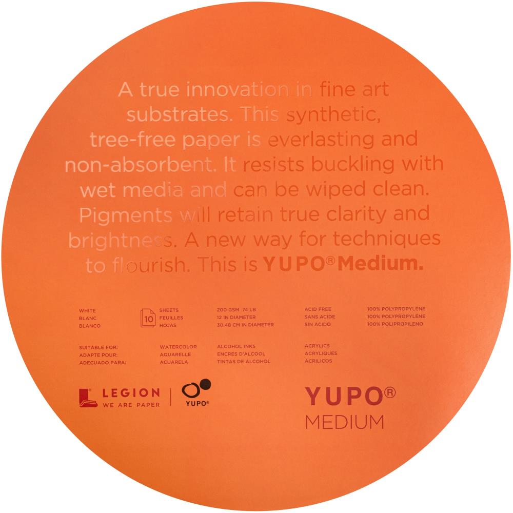 Legion - YUPO - Medium - White paper - Round - 12 x 12"