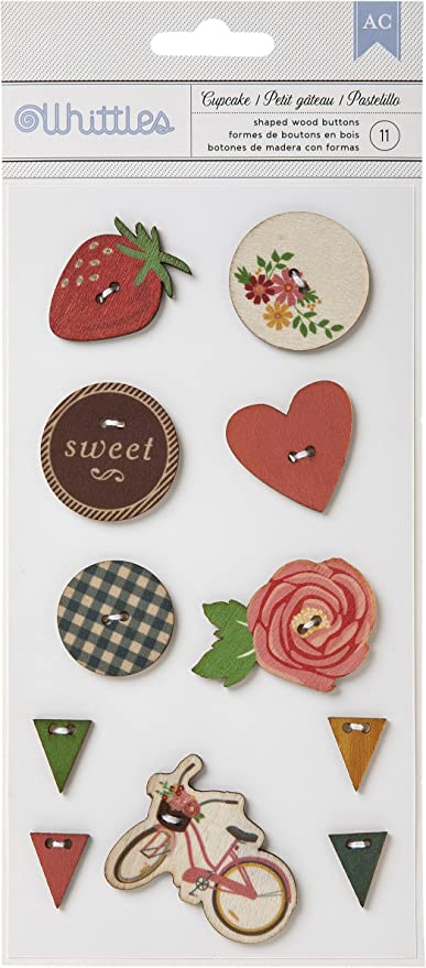 AC Whittles - Cupcake - Wood Buttons