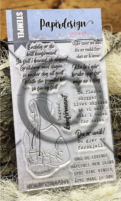 Papirdesign - Clearstamps - Håpefull men skjør