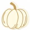 P13 - Happy Halloween - Light Chipboard Banner - Pumpkin 6 x 6"