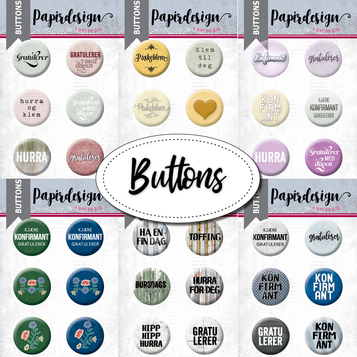 Papirdesign - Buttons