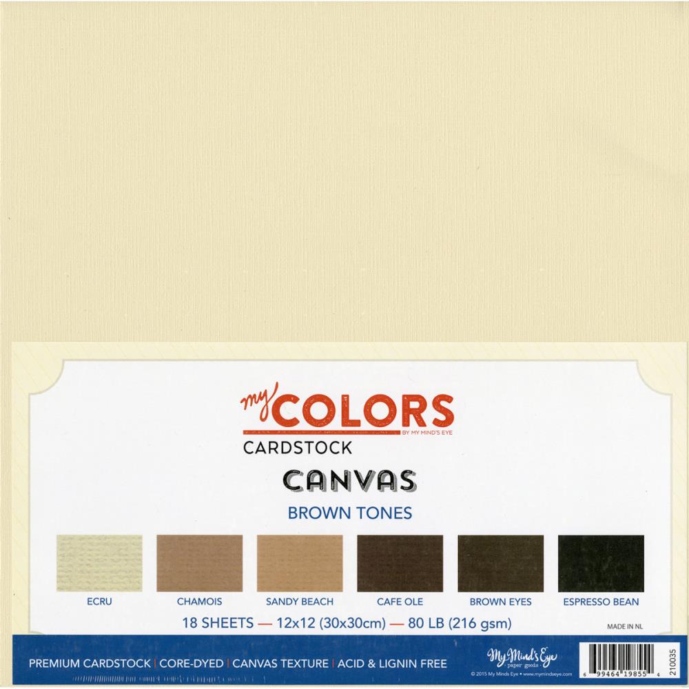 My Colors Canvas - Cardstock Bundle 12"X12" 18/Pkg