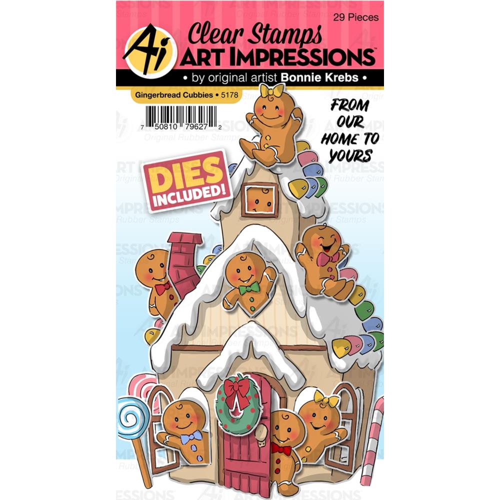Art Impression - Critter Cubbies - Gingerbread Clearstamp & dies Set