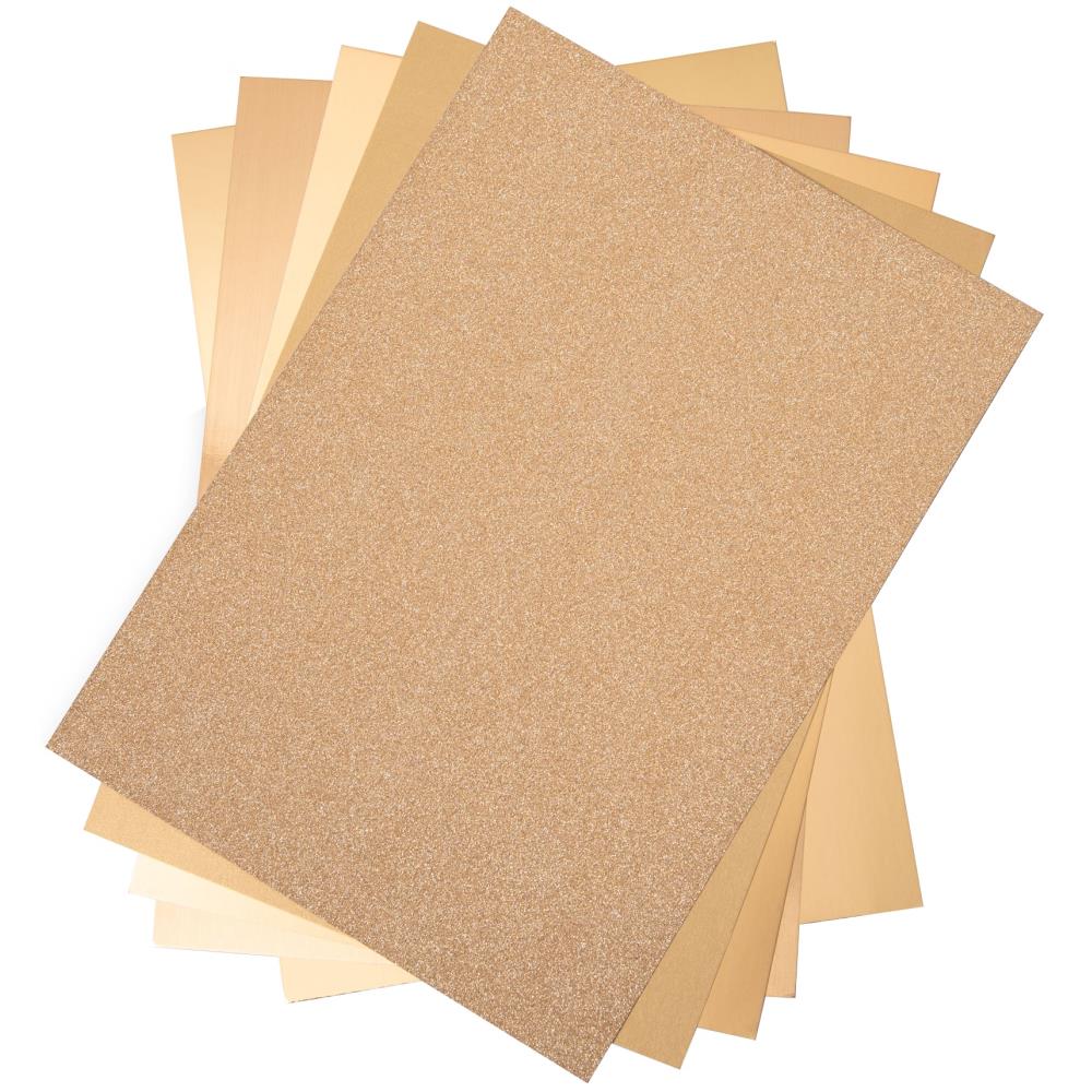 Sizzix - Opulent Cardstock Pad -  Gold - 50 pack