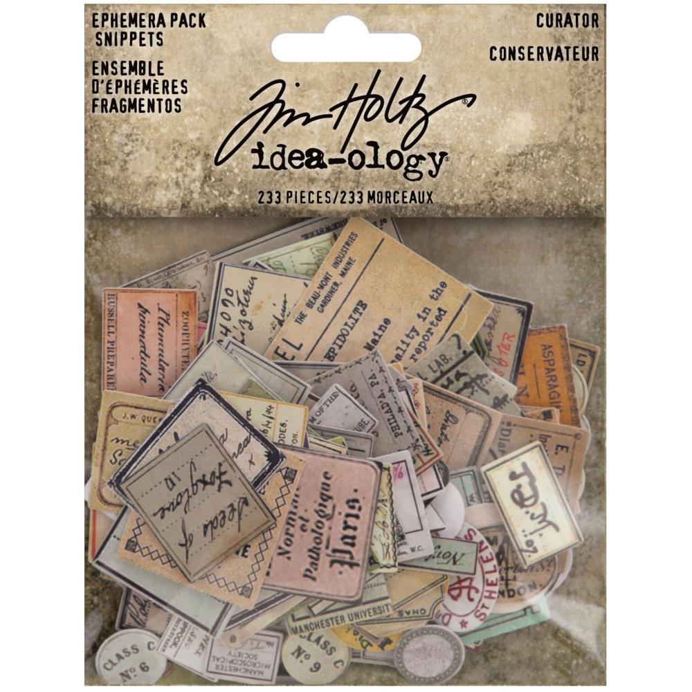 Tim Holtz - Idea-Ology - Ephemera Pack - Snippets - Curator