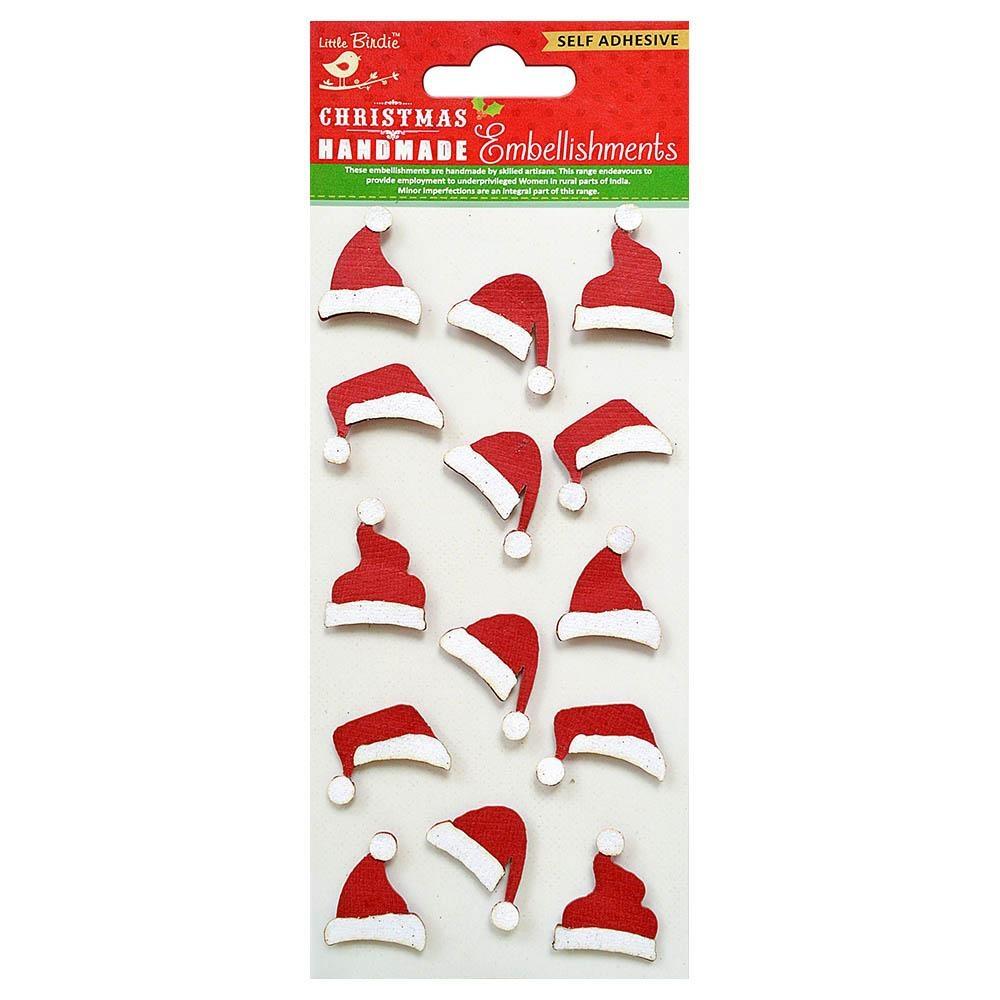 Little Birdie - Embelisment Stickers - Christmas Hats