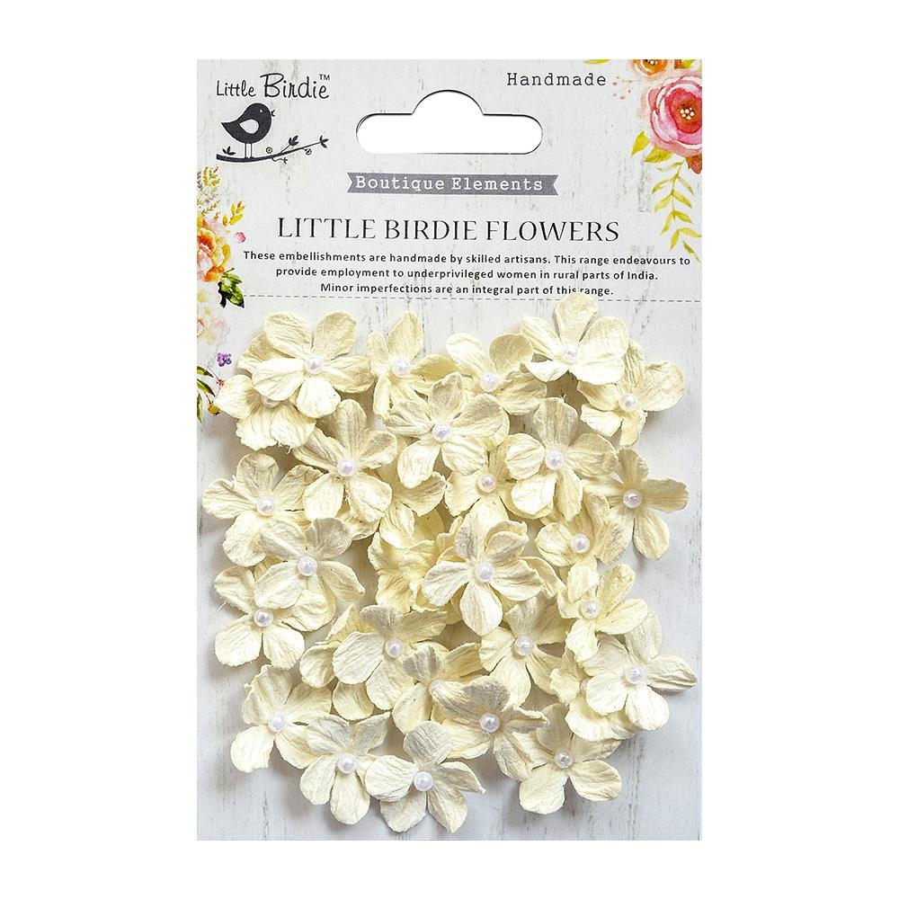Little Birdie - Pearl Petites paper flowers  - Moon Light
