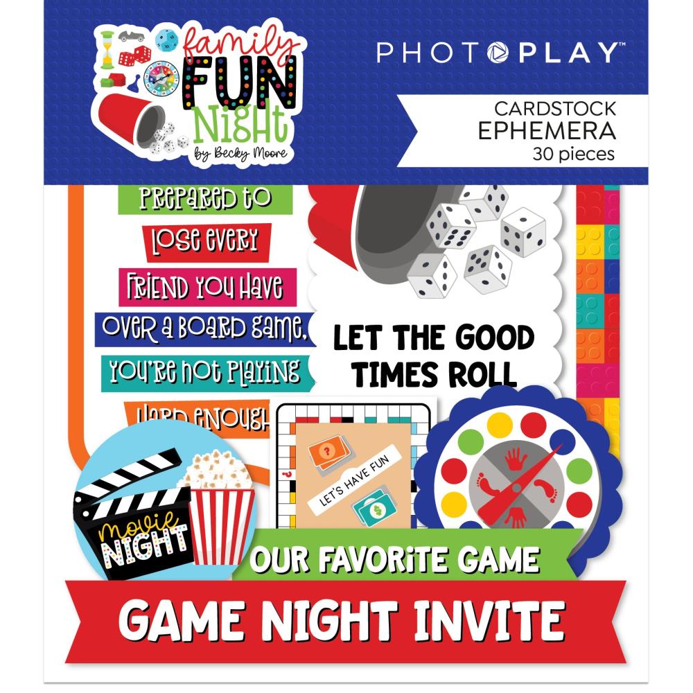 Photoplay - Family Fun Night - Ephemera Die Cuts