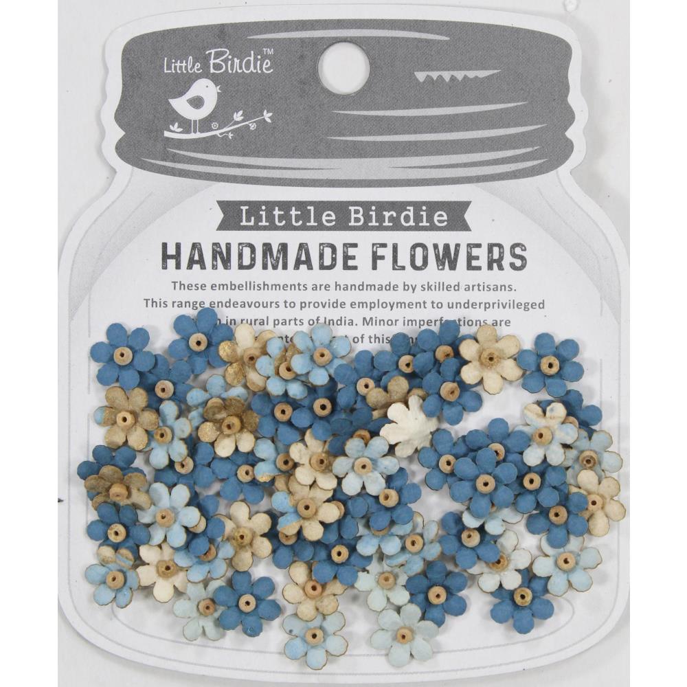 Little Birdie - Natalia - paper flowers  - Aqua Splash