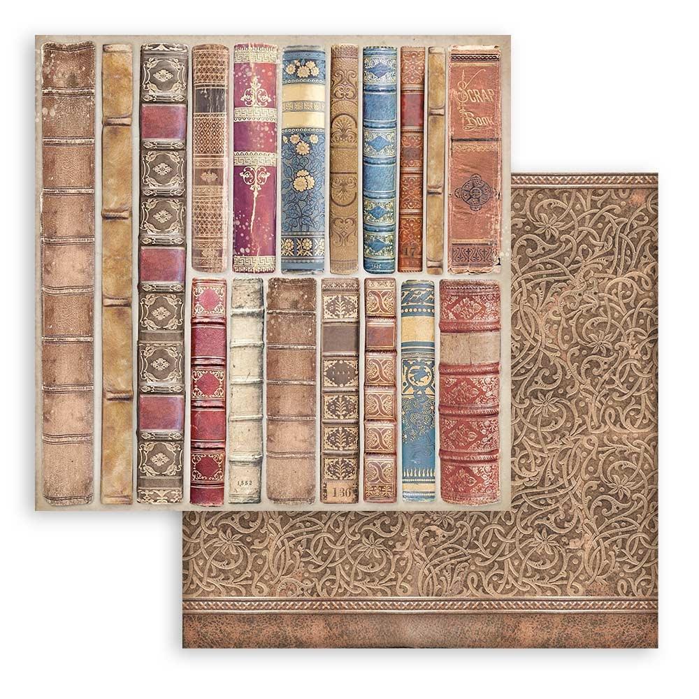 Stamperia  - Vintage Library - Background Selection - Paper Pack 10 pk - 12 x 12"