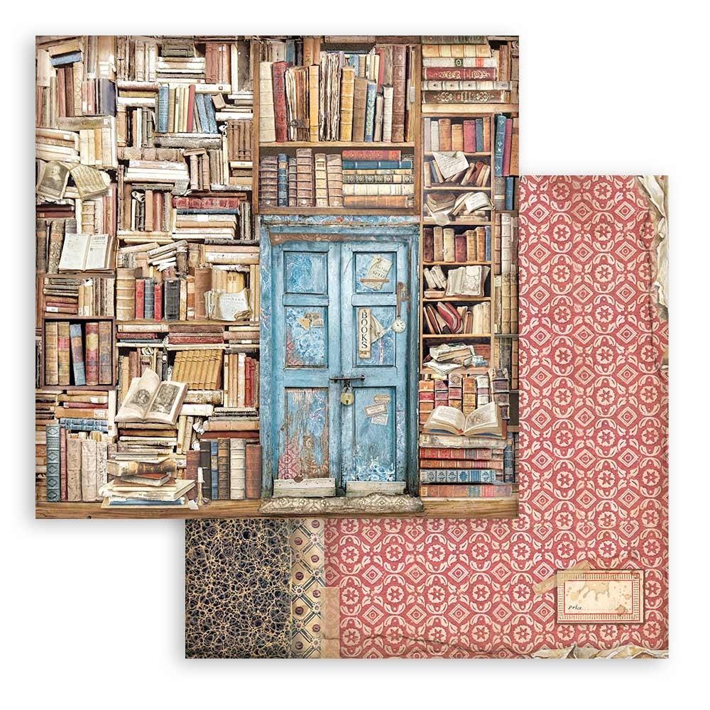 Stamperia  - Vintage Library - Paper Pad  10 pk - 12 x 12"