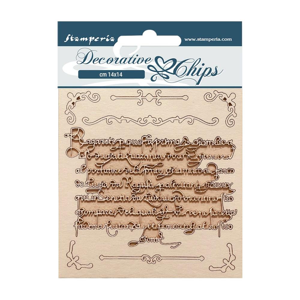 Stamperia - Vintage Library - Letters - Decorative Chips