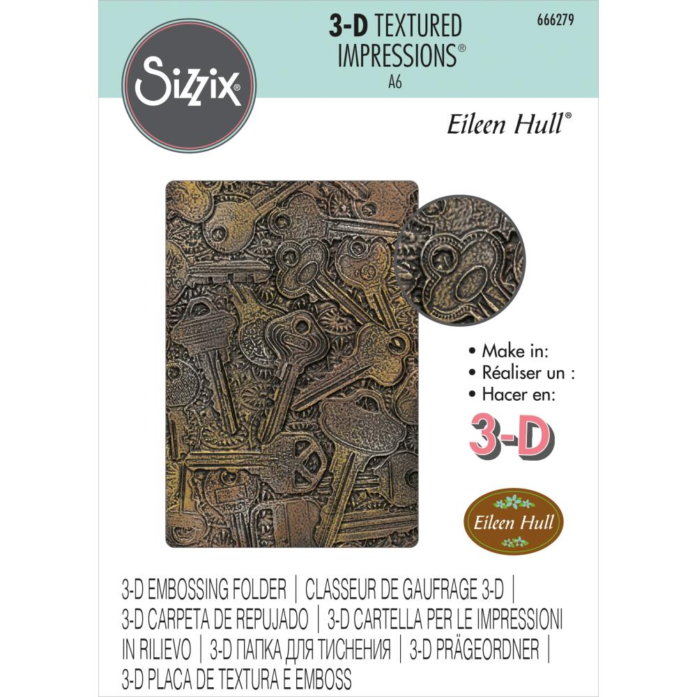 Sizzix - 3D Textured Impressions Embossing Folder - Keys