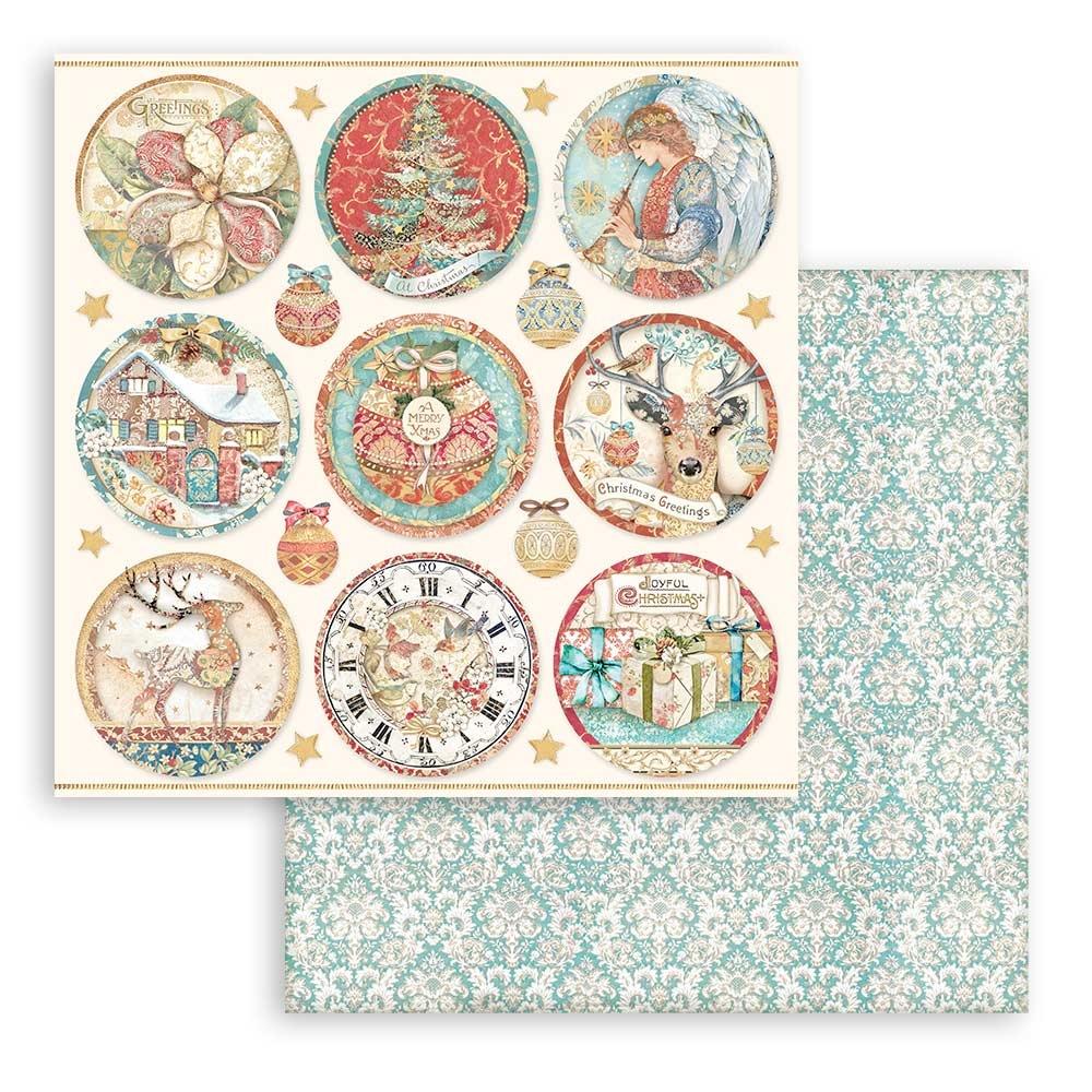 Stamperia  - Christmas Greetings  - Paper Pad    8 x 8"