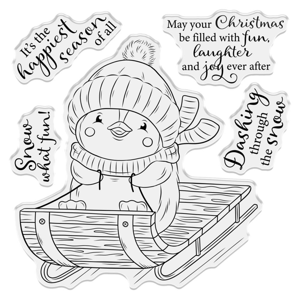 Crafters Companion - Clear stamp - Snow what fun!