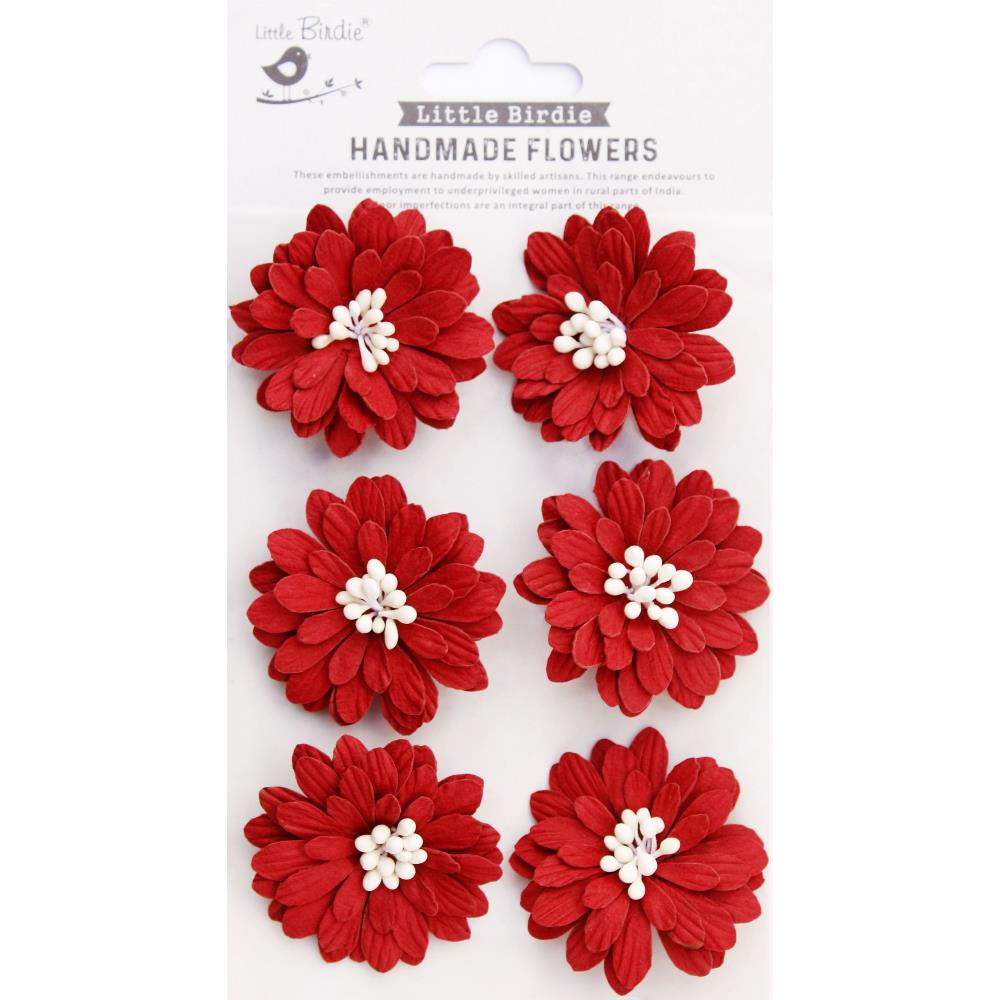 Little Birdie - Astra paper flowers  - Cardinal Red