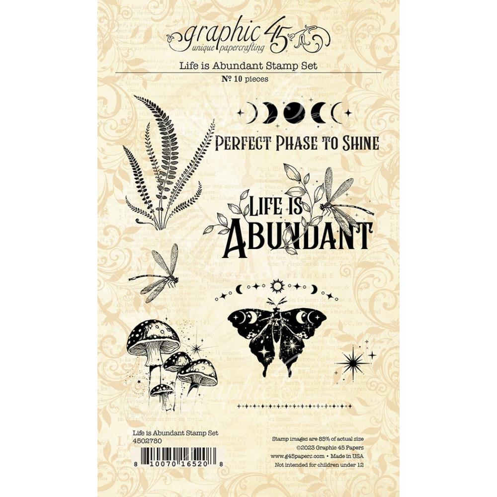 Graphic45 - Life is Abundant - Cling Stamp set