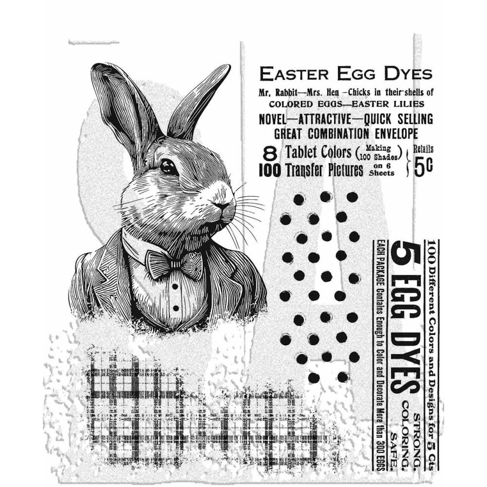 Tim Holtz Collection - Cling Stamps - Mr. Rabbit