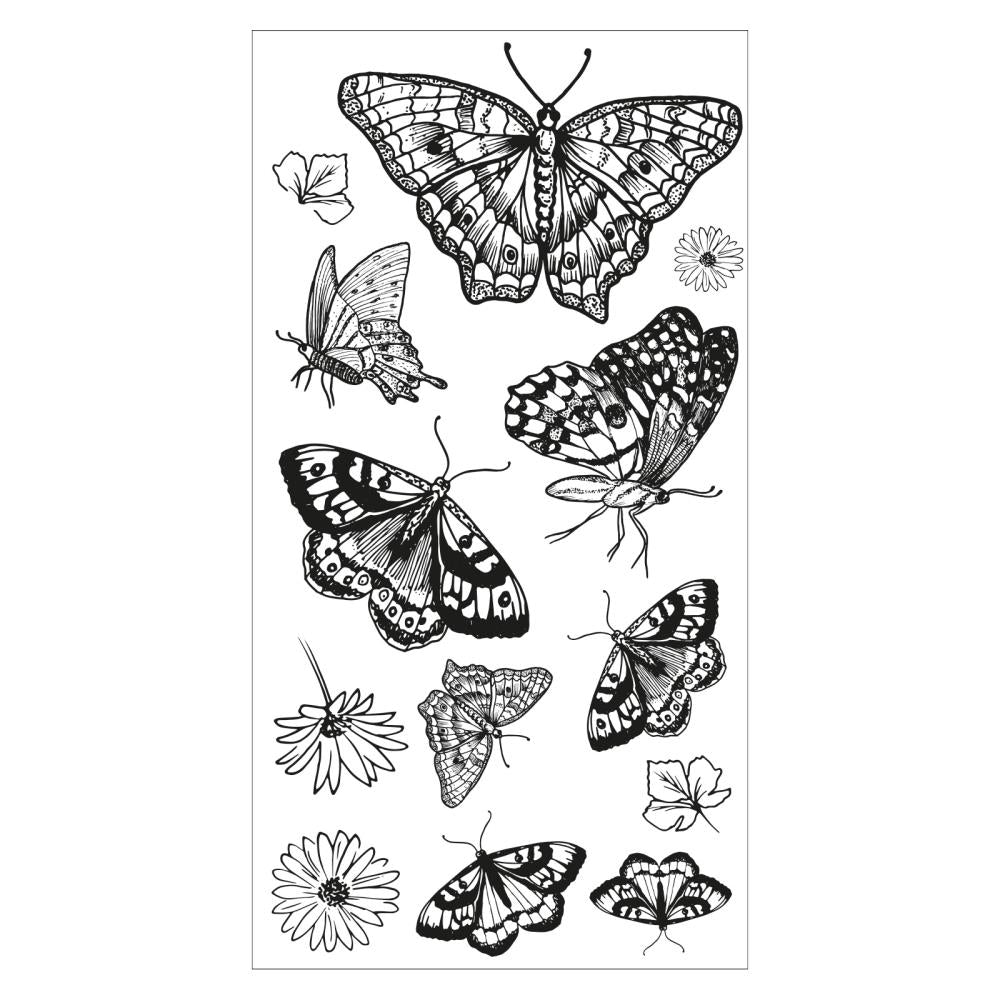 Sizzix - Lisa Jones - Clear Stamp - Nature Butterflies