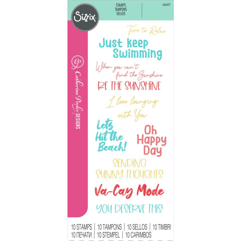 Sizzix - Catherine Pooler - Clear Stamp - Va-cay mode