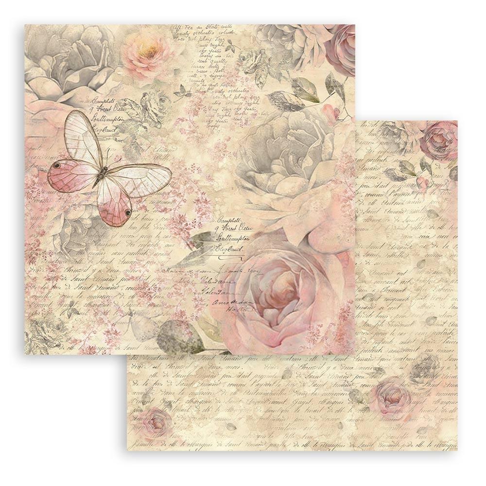 Stamperia - Shabby Rose - Paper Pad - 8 x 8"