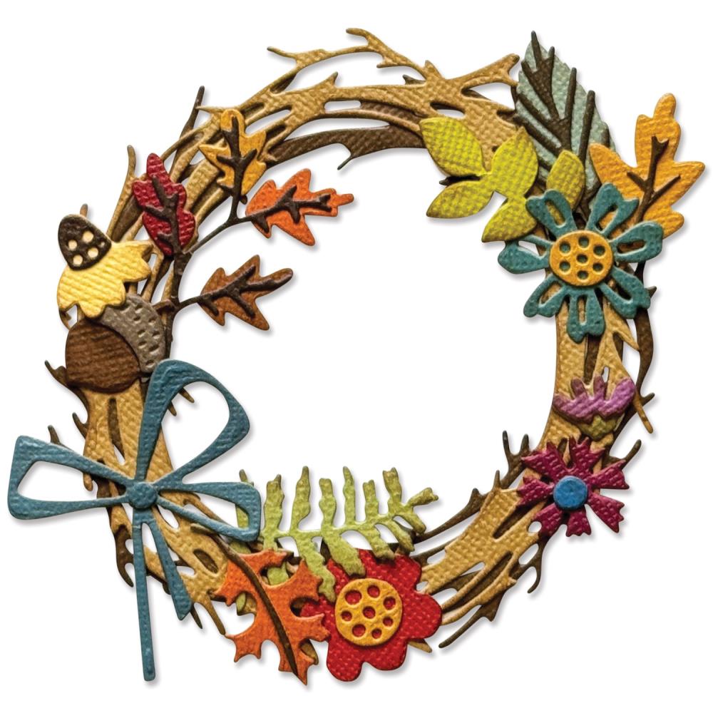 Sizzix - Tim Holtz - Thinlits Dies - Vault 2024 - Foliage  Wreath