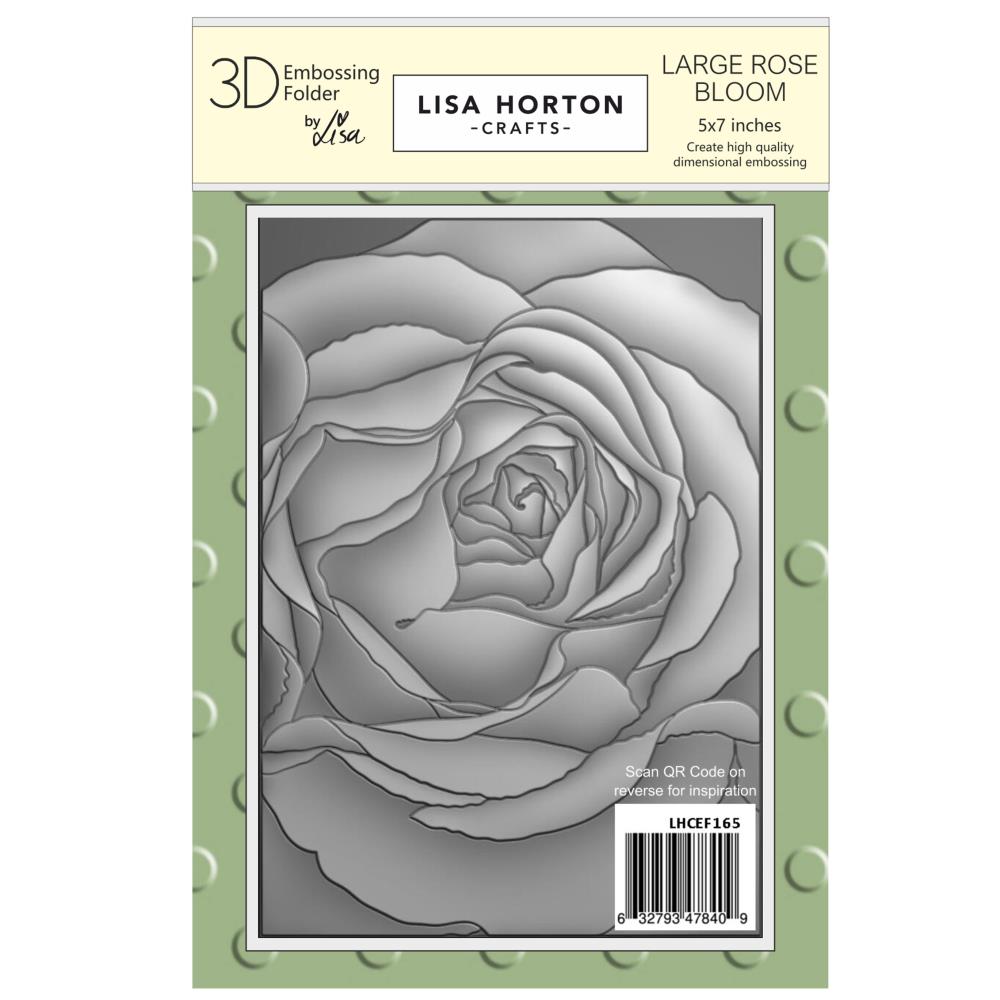 Lisa Horton - Embossing Folder - 3D - Large Rose Bloom