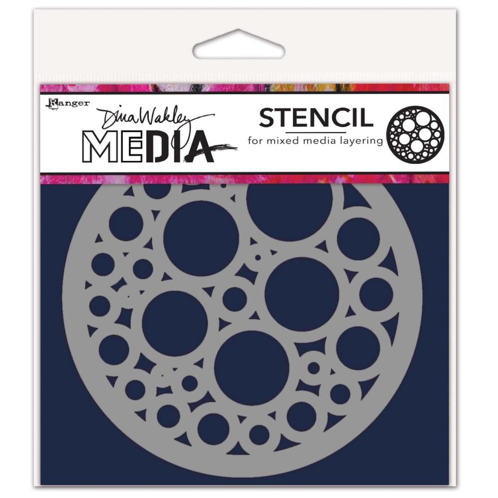 Dina Wakley Media - Stencil - Coaster - Bubbles