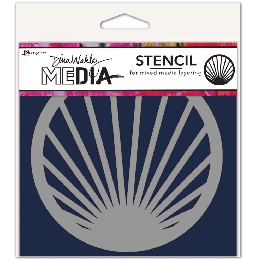 Dina Wakley Media - Stencil - Coaster - Burst