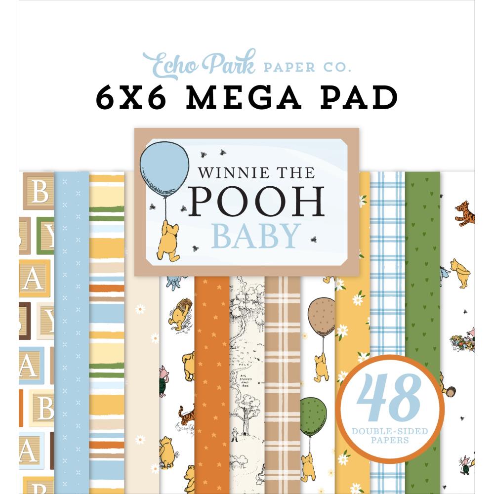 Echo Park - Winnie the Pooh Baby - Mega Paper Pad -    6 x 6"