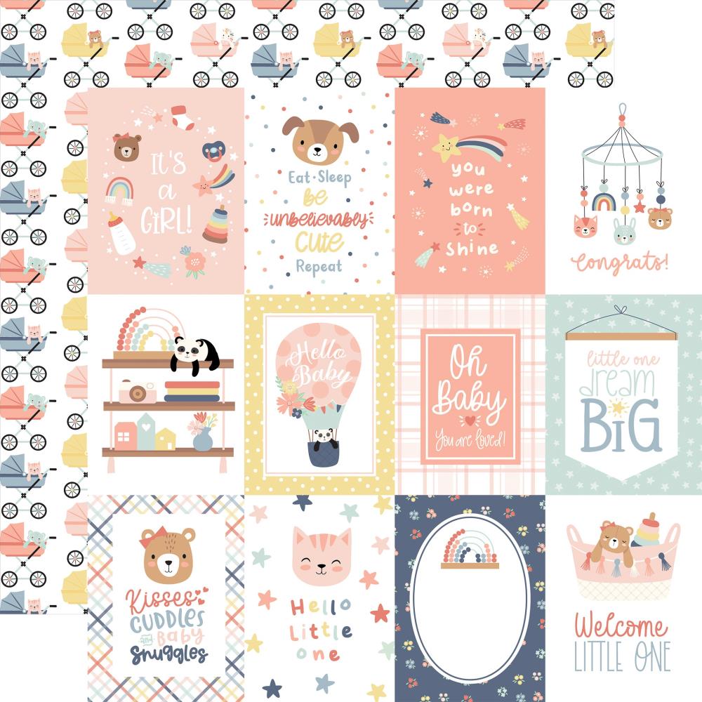 Echo Park - Baby on board - It's a girl - Collection Kit -    12 x 12"