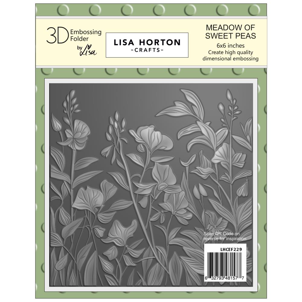 Lisa Horton - Embossing Folder - 3D - Meadow of sweet peas