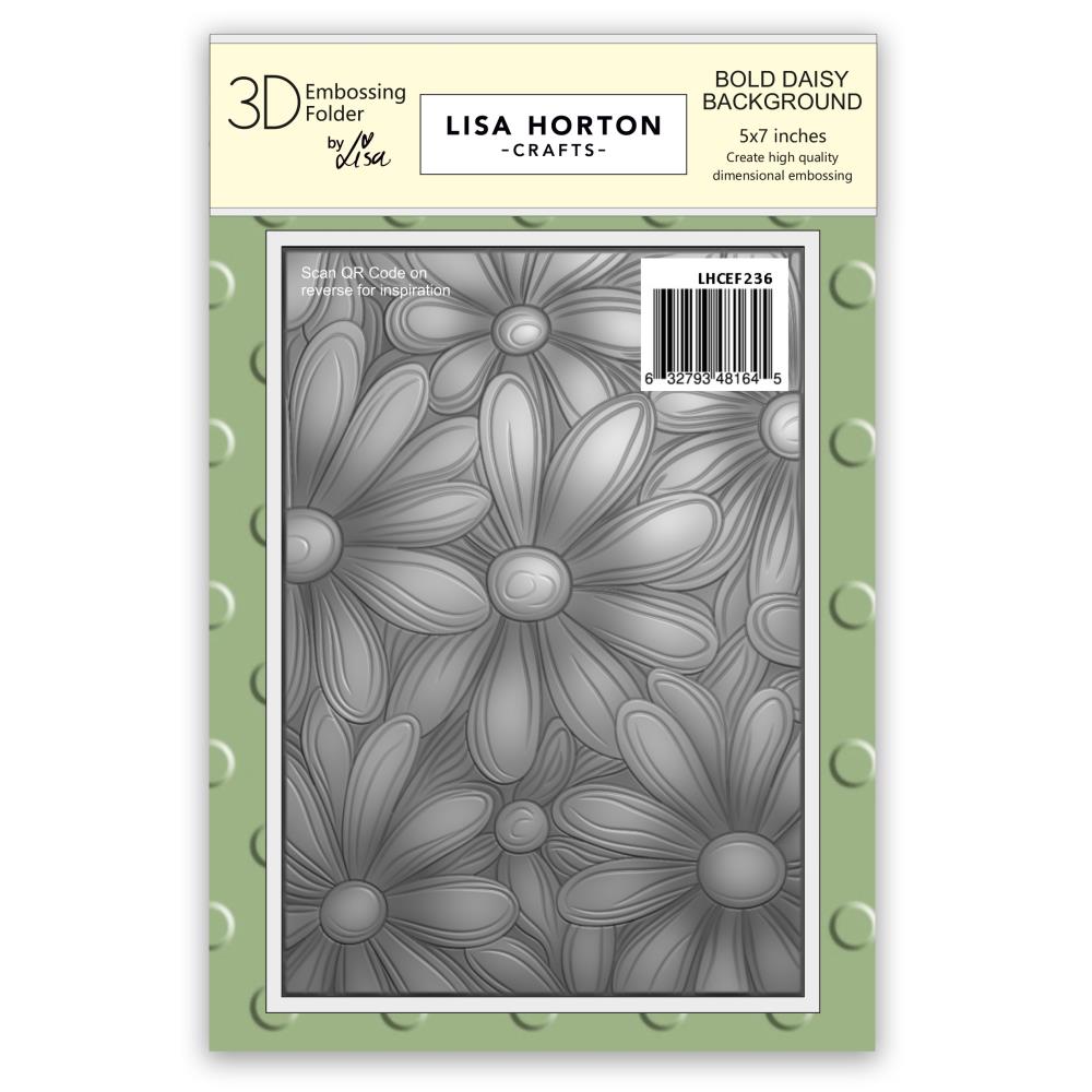 Lisa Horton - Embossing Folder - 3D - Bold Daisy Background