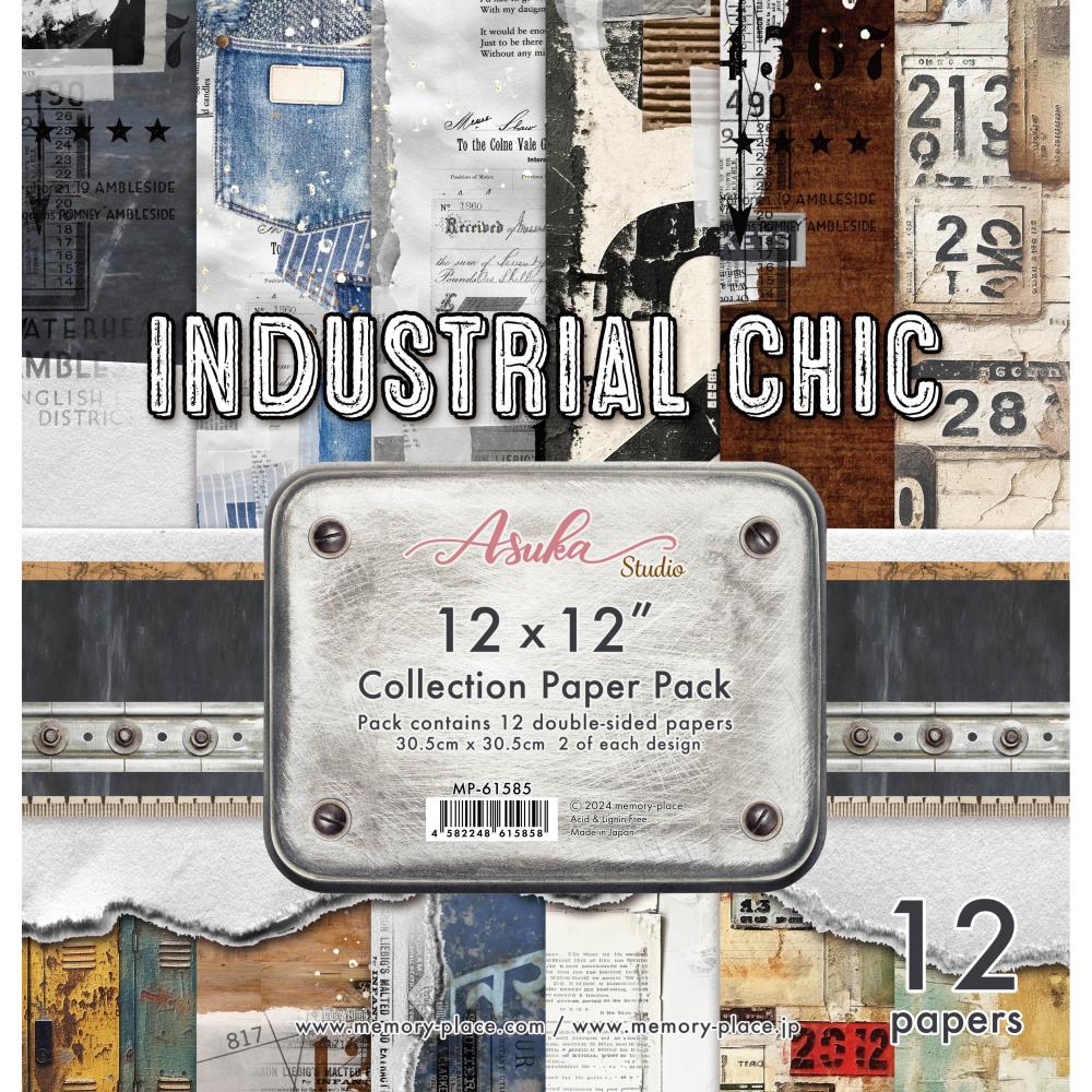 Asuka Studio - Memory Place - Industrial Chic Collection pack -  12 x 12"