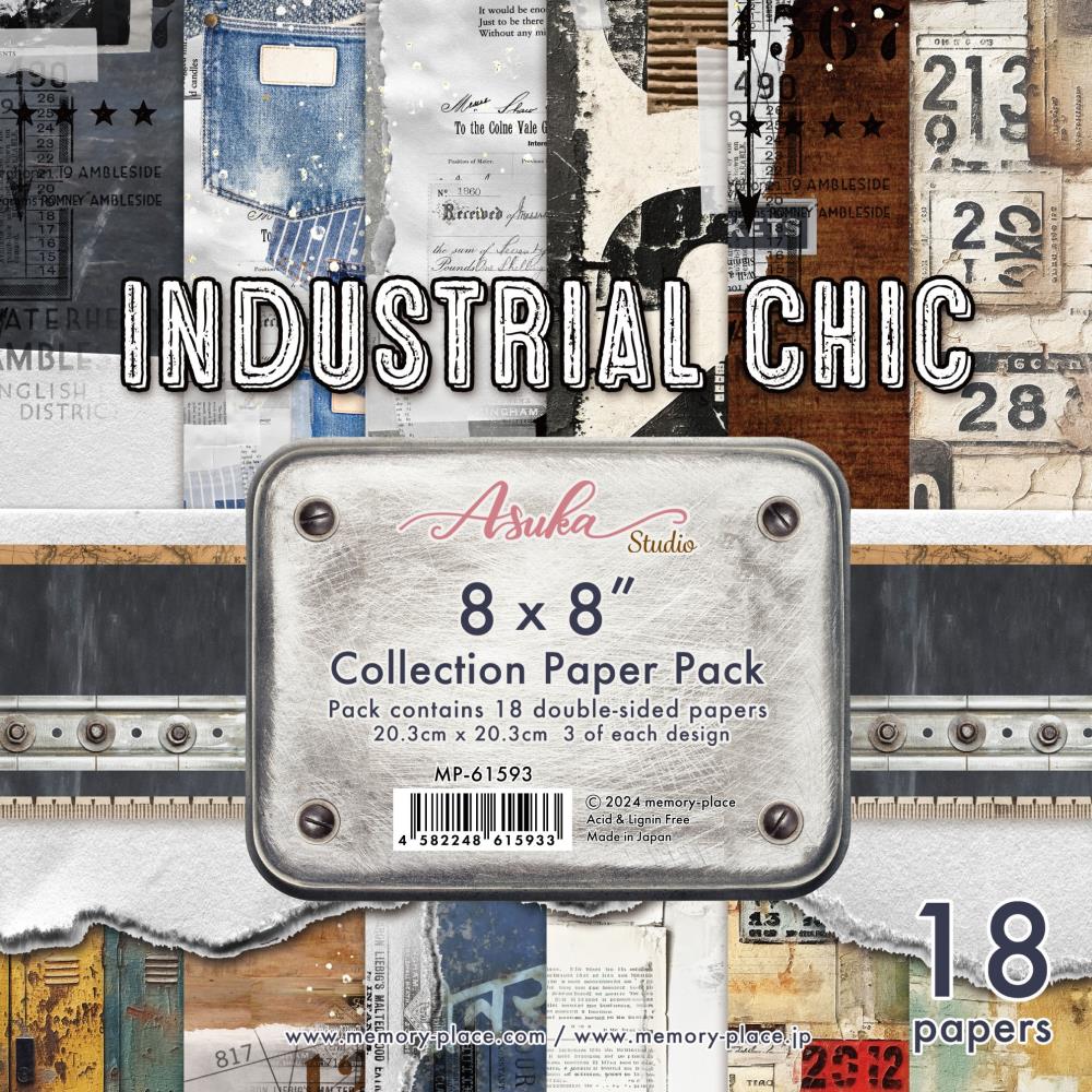 Asuka Studio - Memory Place - Industrial Chic Collection pack -  8 x 8"