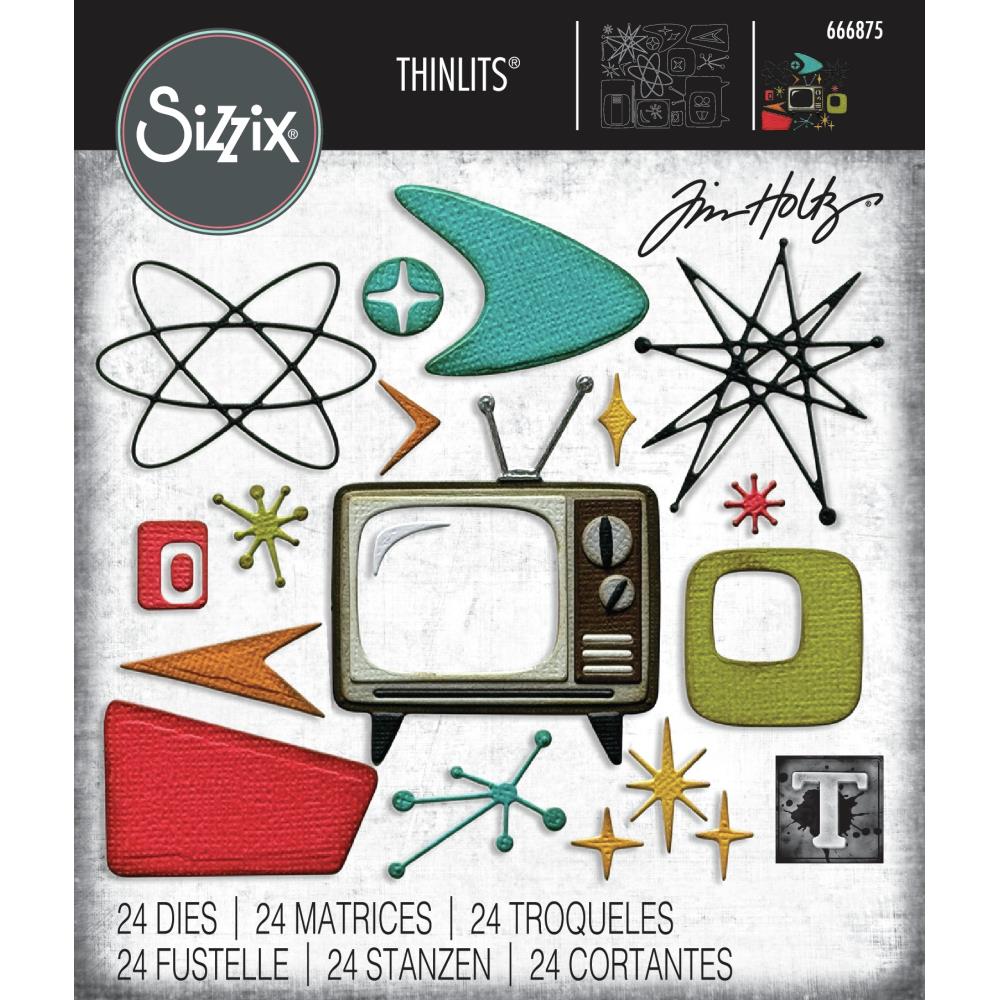 Sizzix - Tim Holtz - Thinlits Dies - Vault 2025 - Atomic Retro