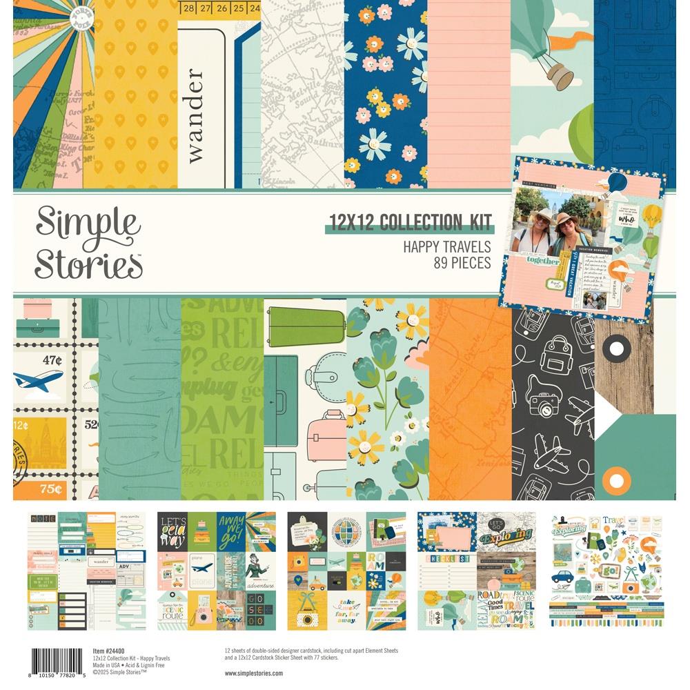 Simple Stories - Happy Travels - Collection Kit  - 12 x 12"