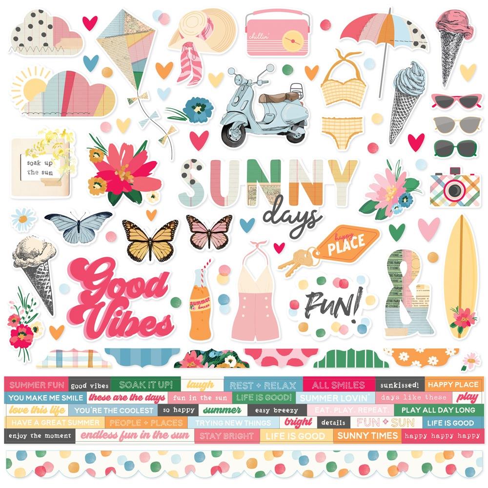Simple Stories - Sunny Days - Collection Kit  - 12 x 12"
