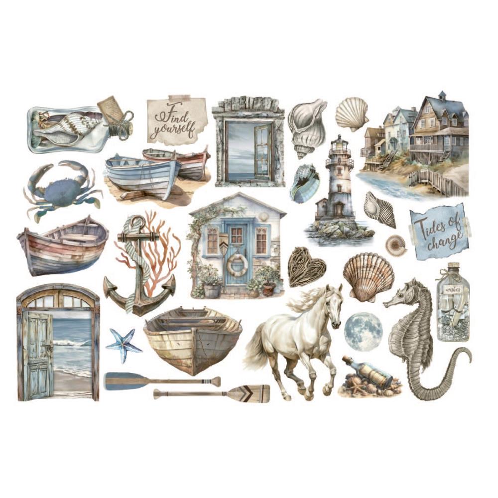 Stamperia  - Silent Sea - Adhesive Ephemera